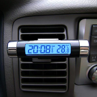Автомобильные Цифровые Часы с Термометром / Календарем