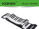 KONIX USB MIDI 88 клавиш гибкая миди клавиатура Roll Up Piano MD88S