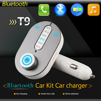 Т9 Bluetooth Автомобильный FM трансмиттер-передатчик, MP3-плеер, зарядное устройство, громкая связь